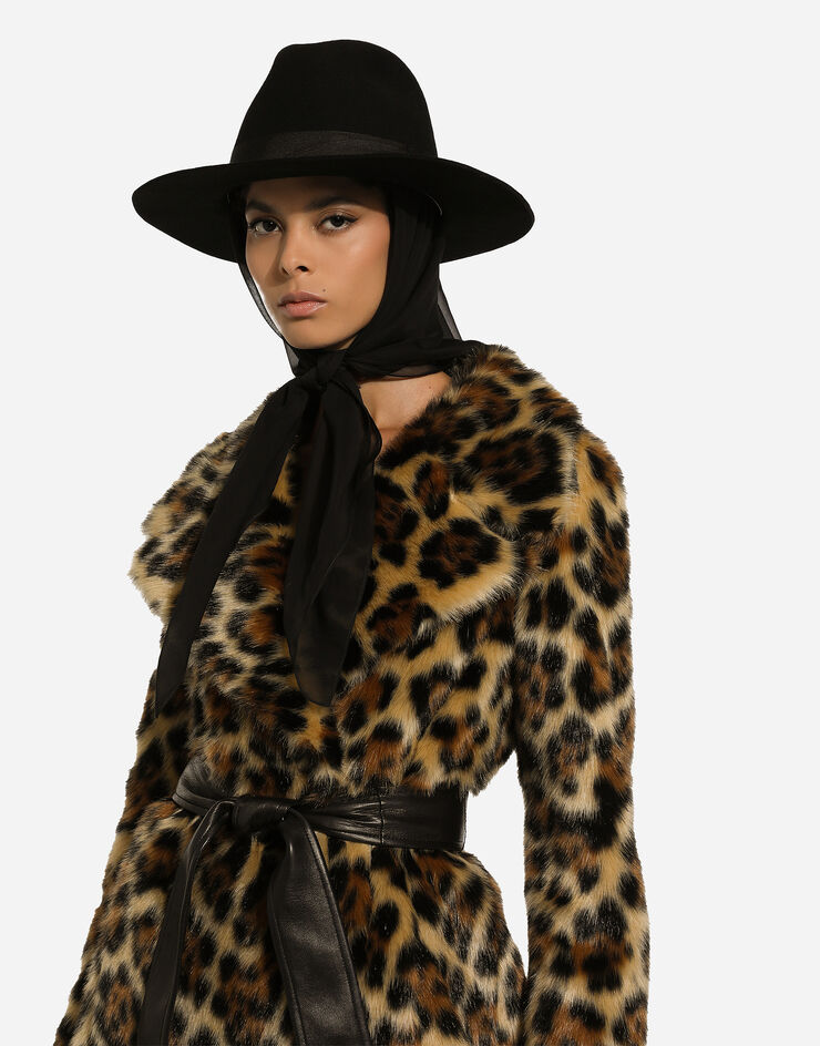 Dolce & Gabbana Long leopard-print faux fur coat Drucken F0E1KFFJSCU