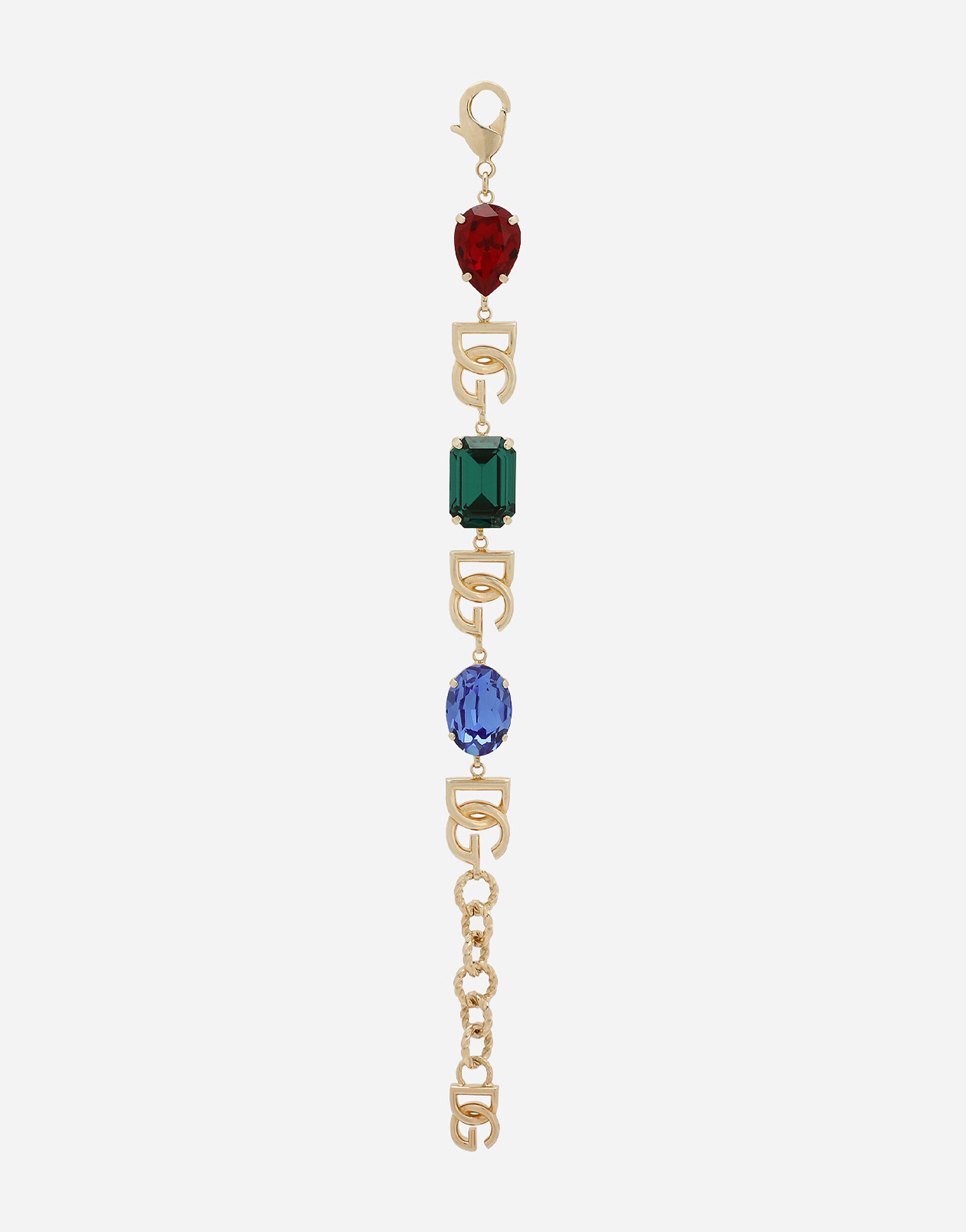 Dolce&Gabbana Bracelet with DG logo and multi-colored rhinestones female  Multicolor