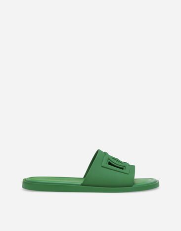 Dolce & Gabbana Rubber beachwear sliders Green CS2215AN994