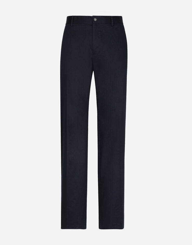 Stretch cotton pants in Blue for Men | Dolce&Gabbana®
