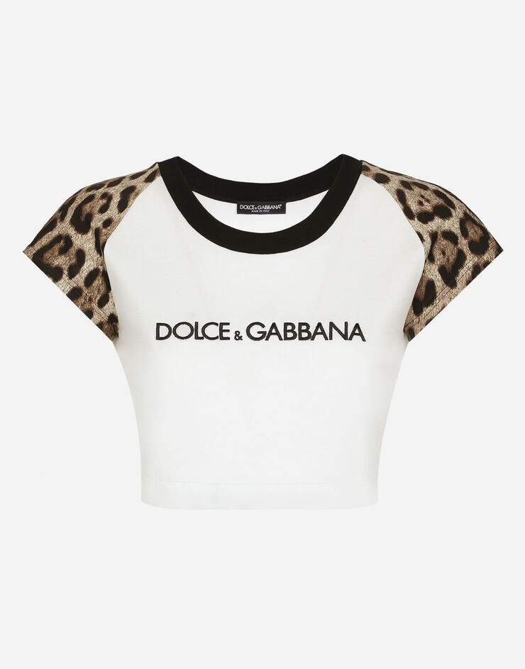Dolce&Gabbana Футболка с коротким рукавом и логотипом Dolce&Gabbana белый F8U46ZGDBZV