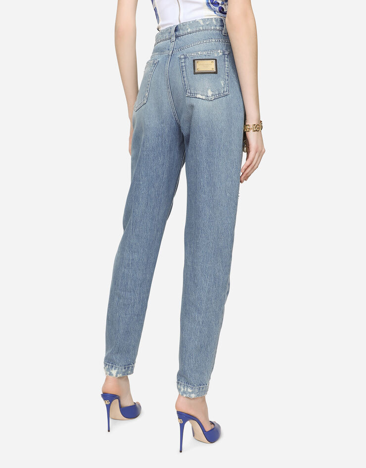 Dolce & Gabbana Jeans with mini-ripped details Multicolor FTBXGDG8GJ3