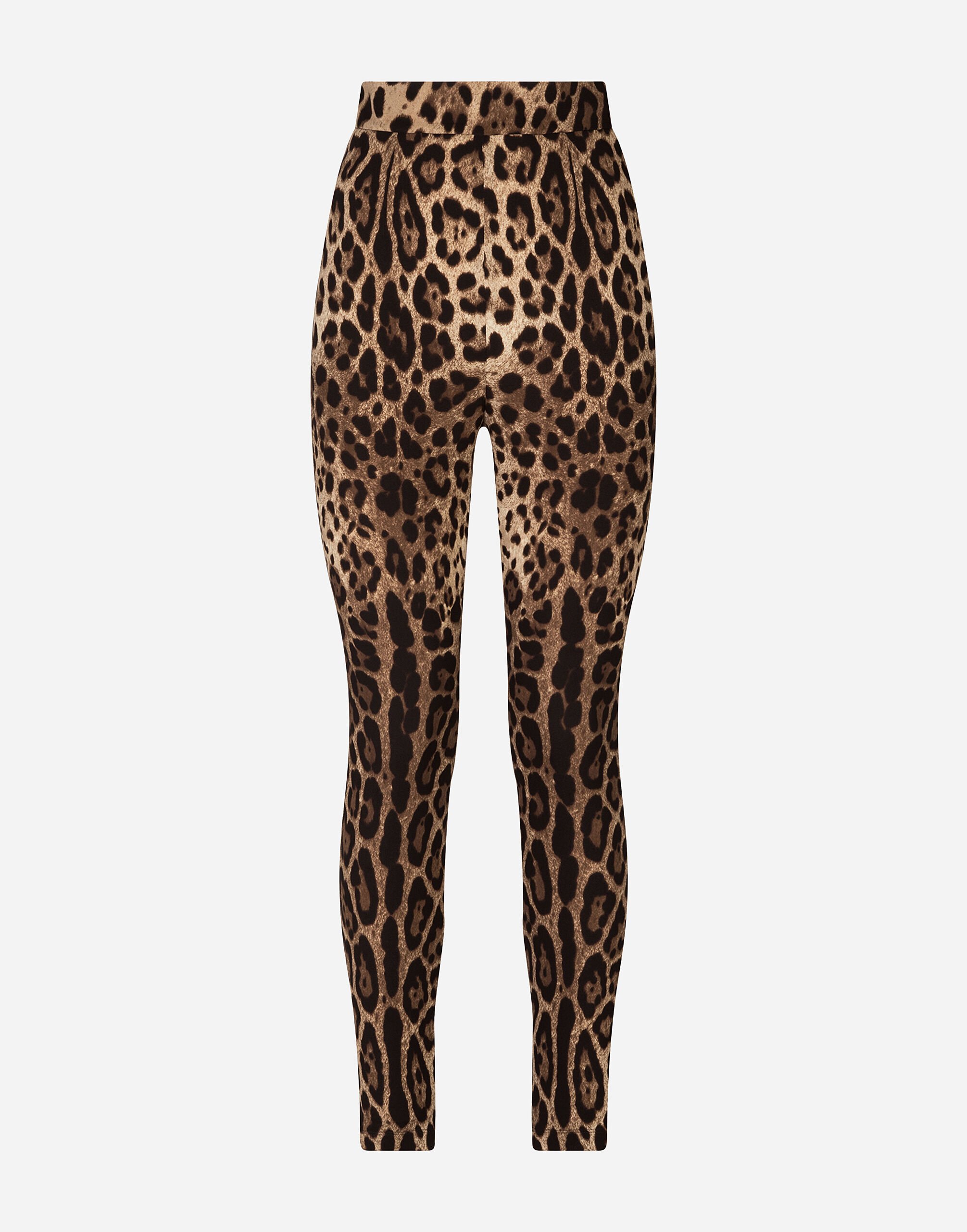 ${brand} Leggings in charmeuse with leopard print ${colorDescription} ${masterID}