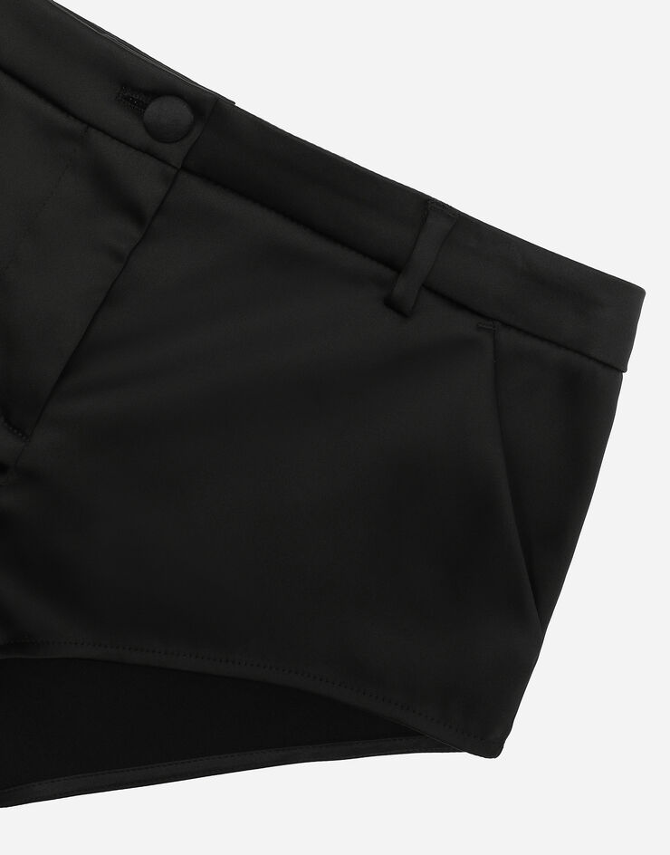 Dolce & Gabbana Pantalón corto de raso Negro FTC4LTFURHM