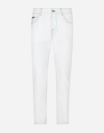 Dolce & Gabbana Jeans Regular aus Denim Drucken G5JH9TFI5JO