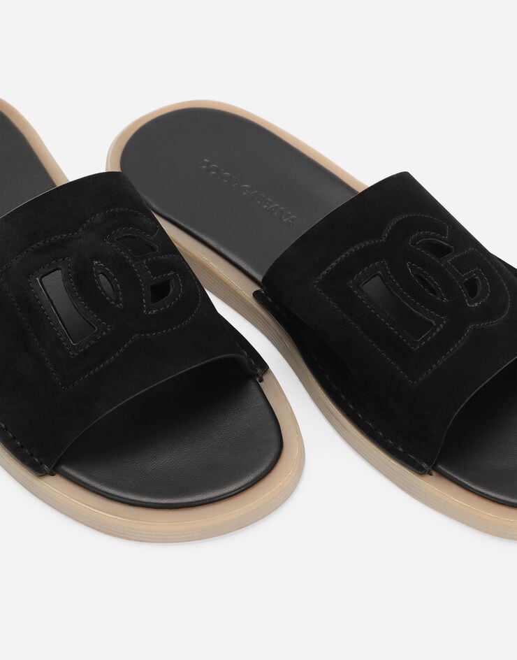 Dolce & Gabbana Suede sliders Black A80461AT441