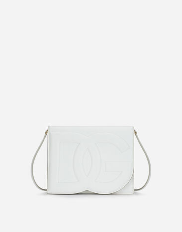Dolce & Gabbana Borsa DG Logo Bag a tracolla in pelle di vitello Nero BB6003A1001