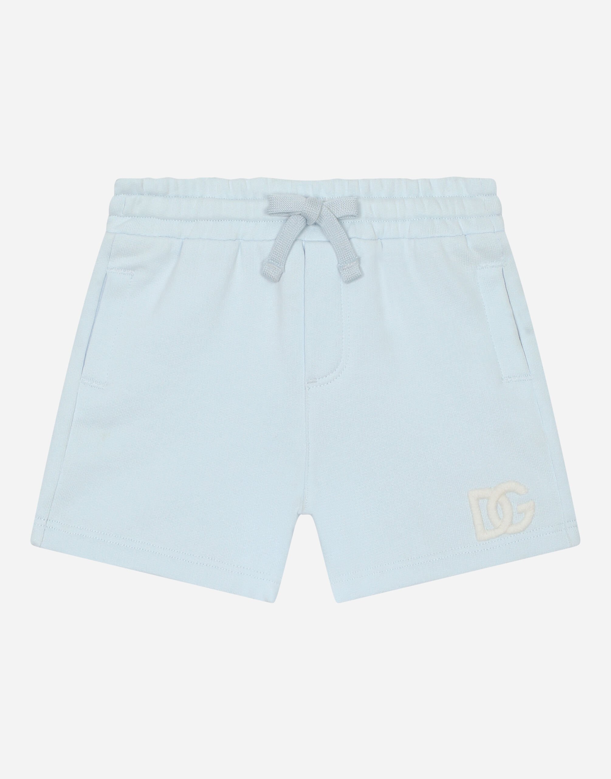 ${brand} Jersey jogging shorts with DG logo embroidery ${colorDescription} ${masterID}