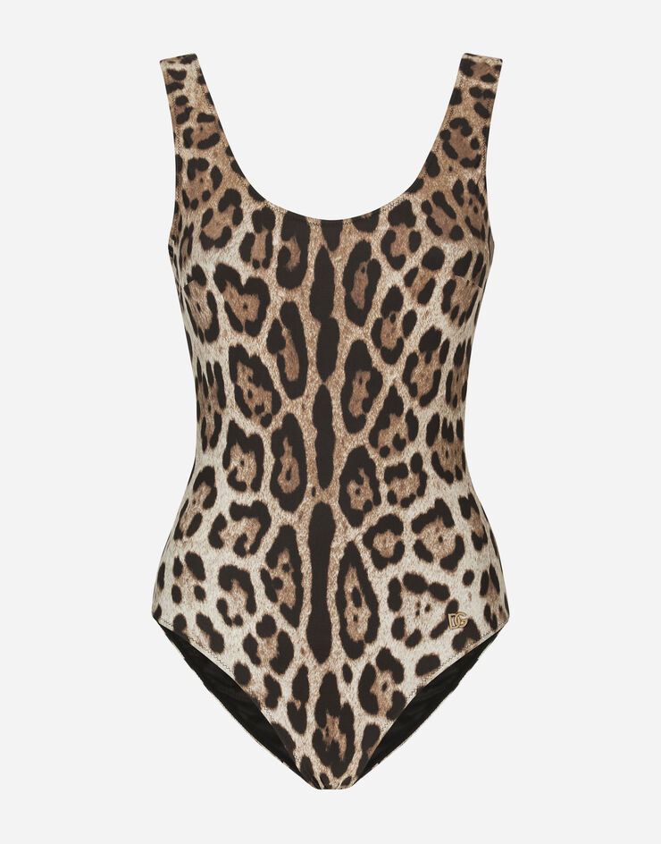 Dolce & Gabbana Costume intero stampa leopardo Multicolore O9A46JONO11