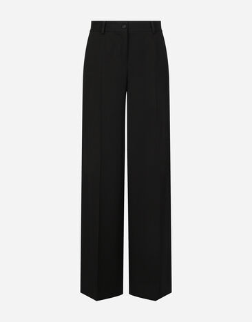 ${brand} Pantalon patte d’éph en gabardine de laine ${colorDescription} ${masterID}