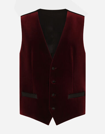 ${brand} Gilet monopetto in velluto ${colorDescription} ${masterID}