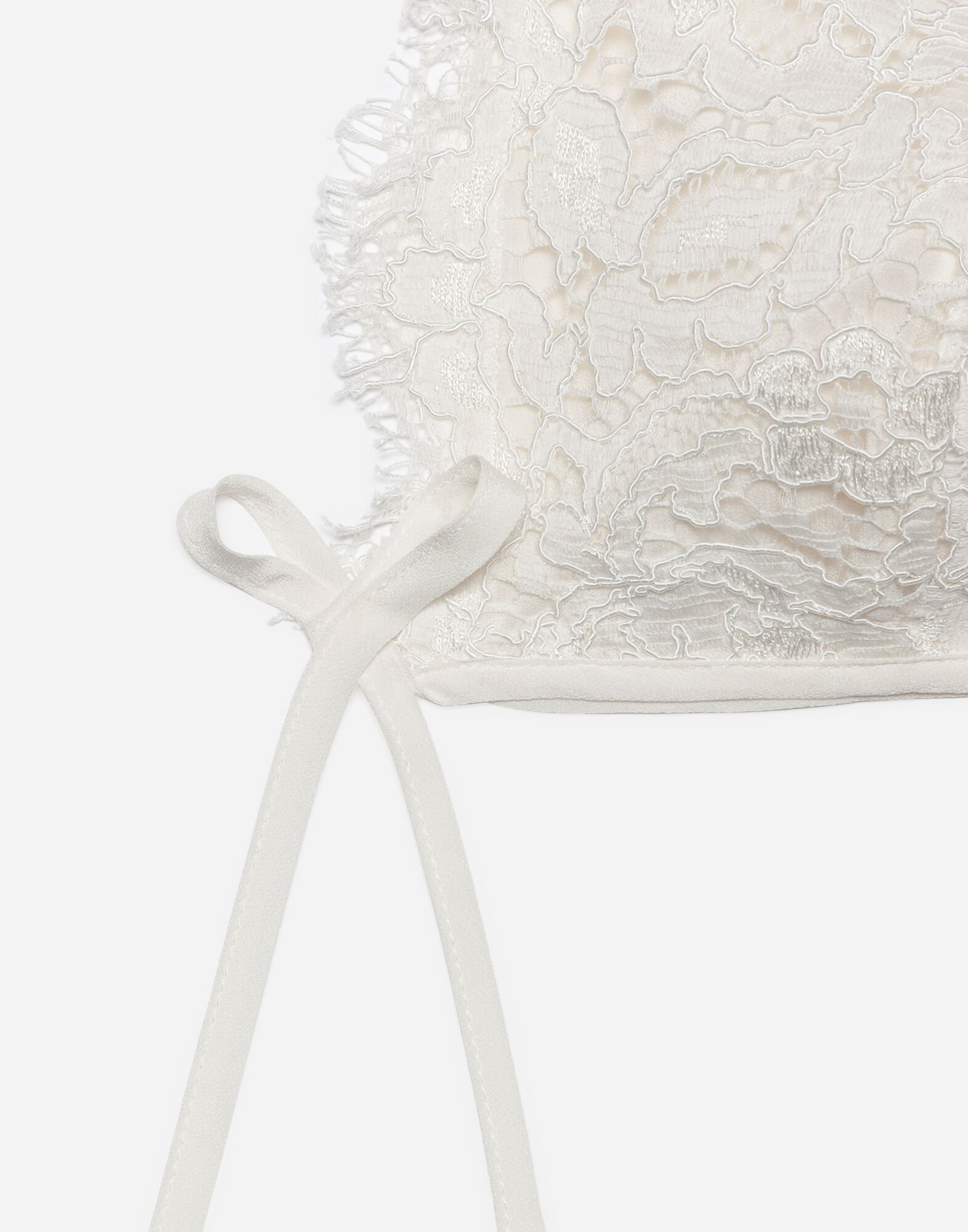 Dolce amp; Gabbana Kids lace-detail bonnet - White