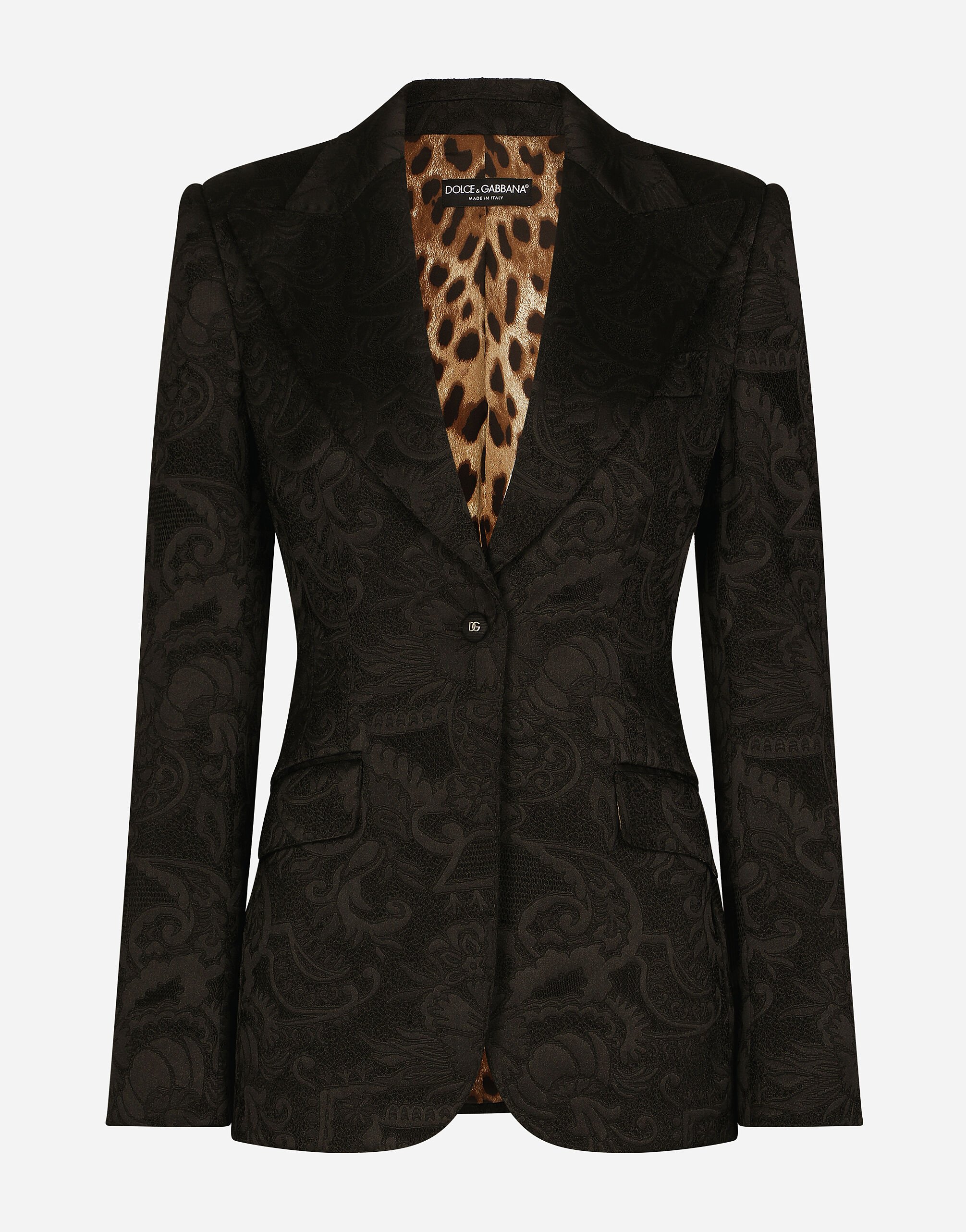 Floral jacquard Turlington blazer in Black for | Dolce&Gabbana® US