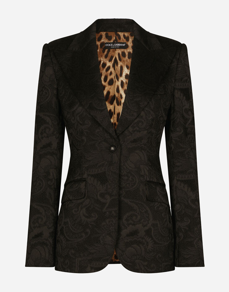 Dolce & Gabbana Floral jacquard Turlington blazer Black F29UCTFJRD0