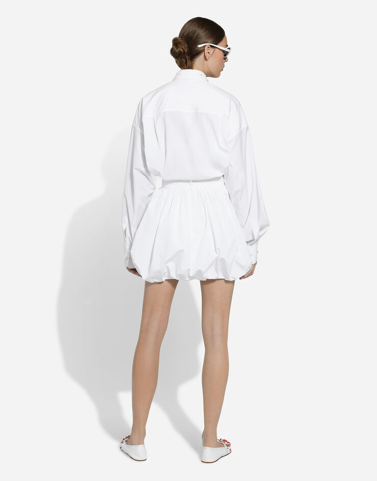 Dolce & Gabbana Короткая юбка-баллон из хлопка белый F4CWETFU61C