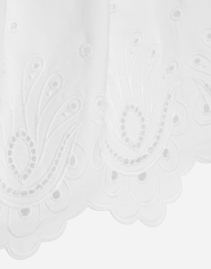 Dolce & Gabbana Шорты из поплина с ажурной вышивкой белый L53Q31FG5BL
