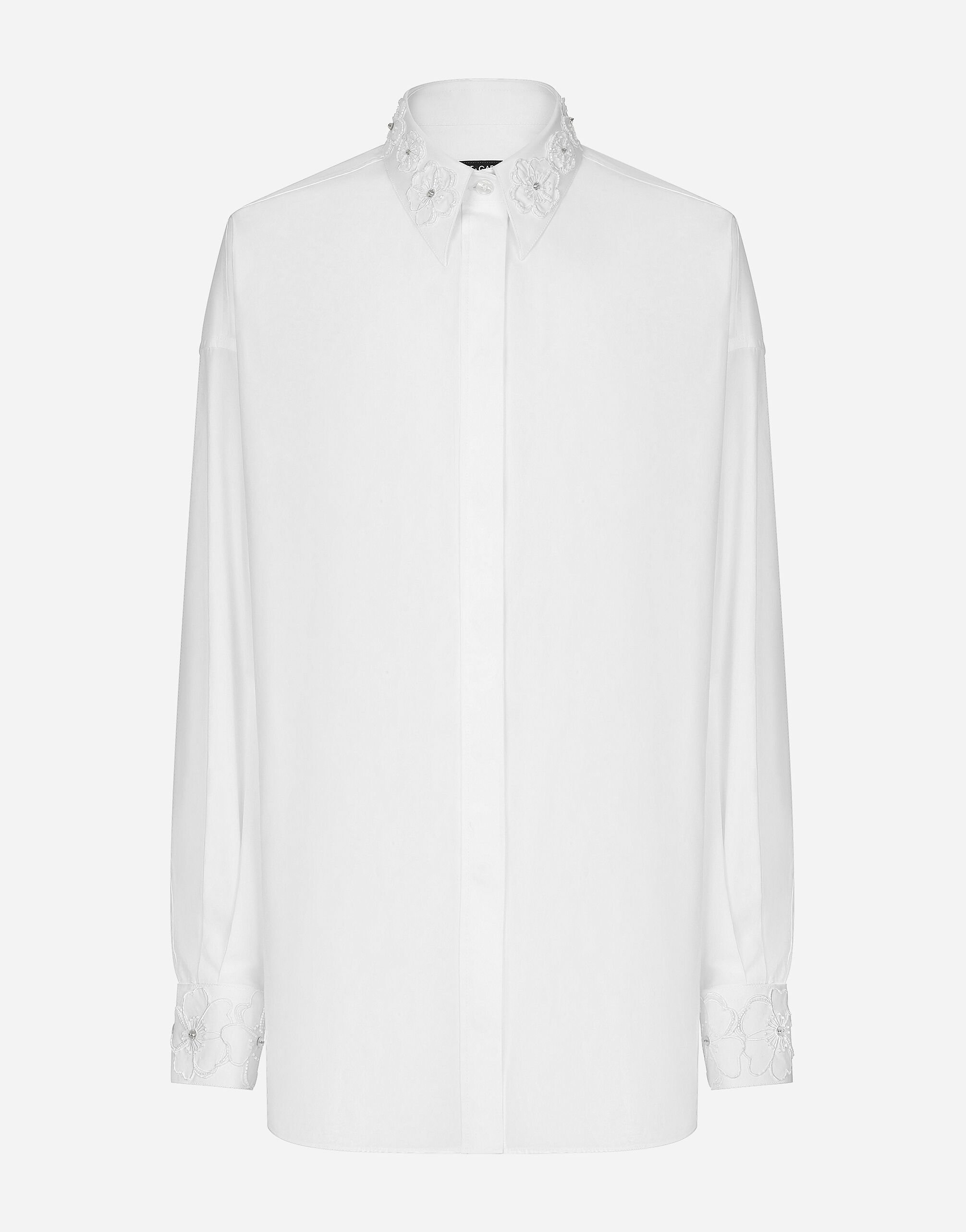 ${brand} Long-sleeved cotton shirt with embroidered collar ${colorDescription} ${masterID}
