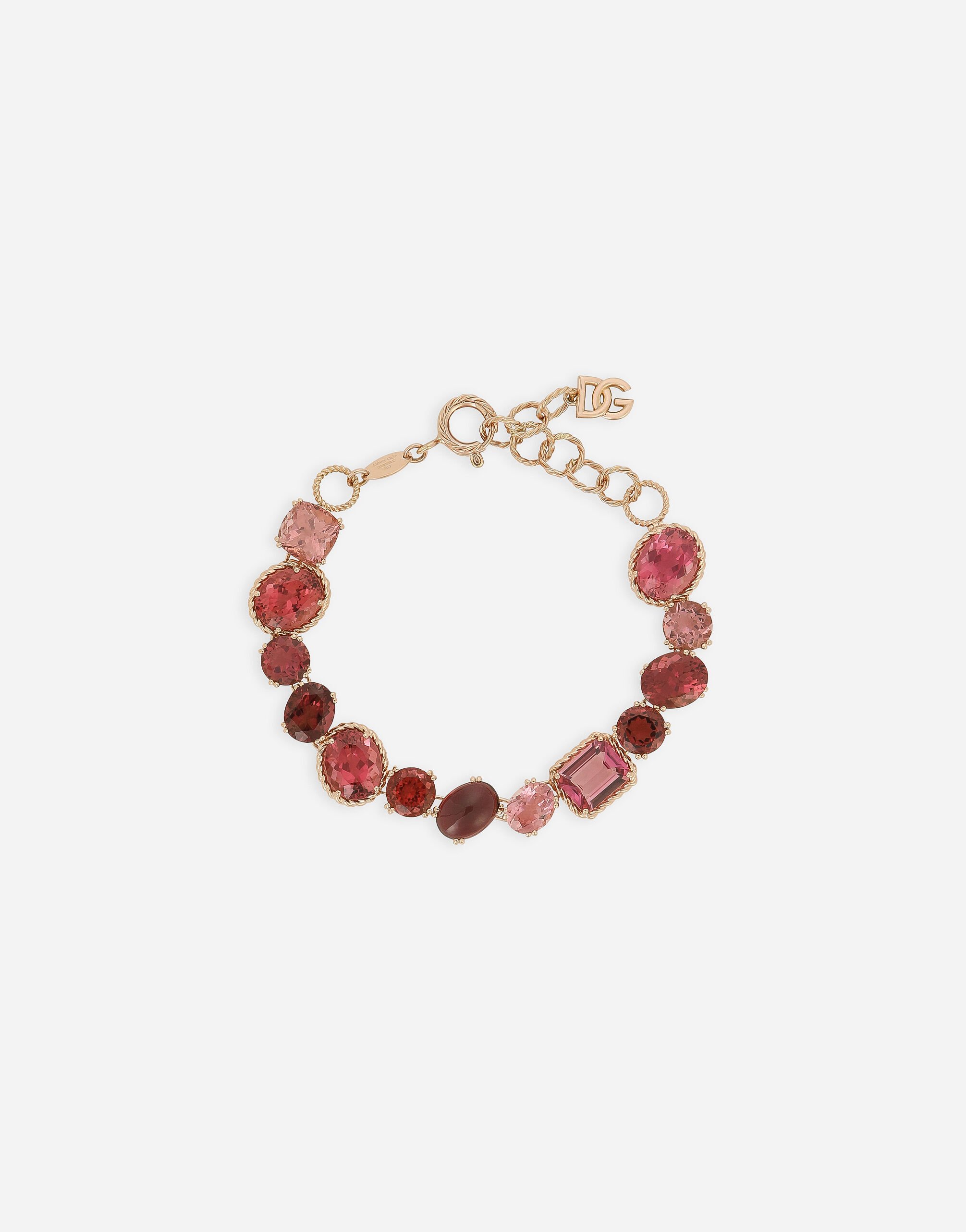 ${brand} Anna bracelet in red gold 18kt with toumalines ${colorDescription} ${masterID}