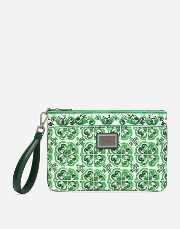 ${brand} Pouch Bag aus Canvas Majolika-Print ${colorDescription} ${masterID}