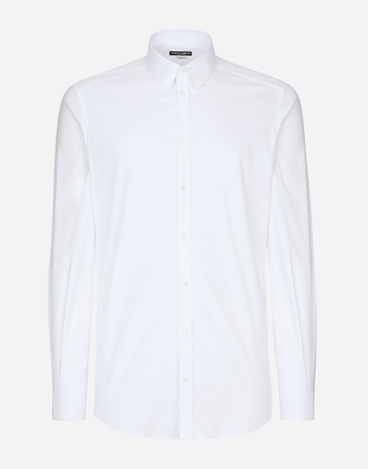 Dolce & Gabbana Stretch cotton Gold-fit shirt White G5EJ0TFMRBJ