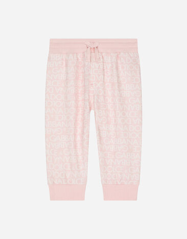 Dolce & Gabbana Jersey jogging pants with all-over logo print Print L1JQT8II7EI