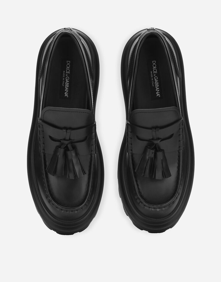 Dolce & Gabbana Brushed calfskin loafers Black A30262AB640