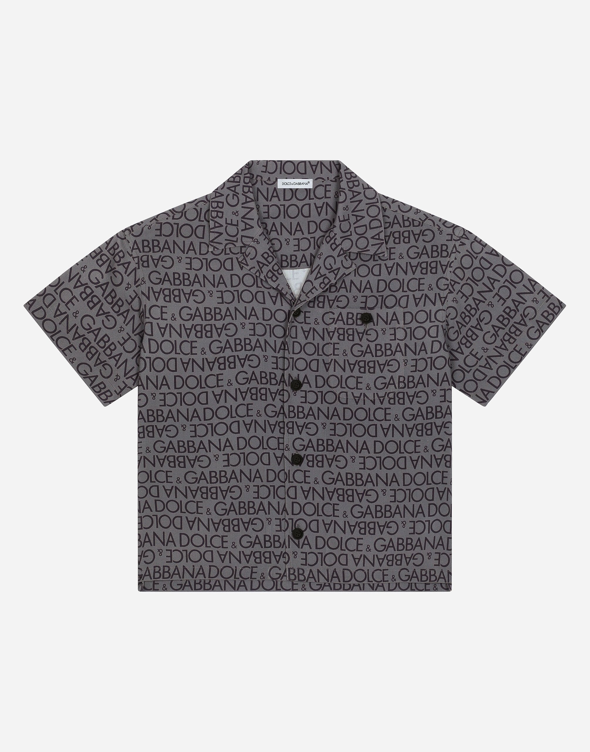 ${brand} Viscose bowling shirt with the all-over logo print ${colorDescription} ${masterID}