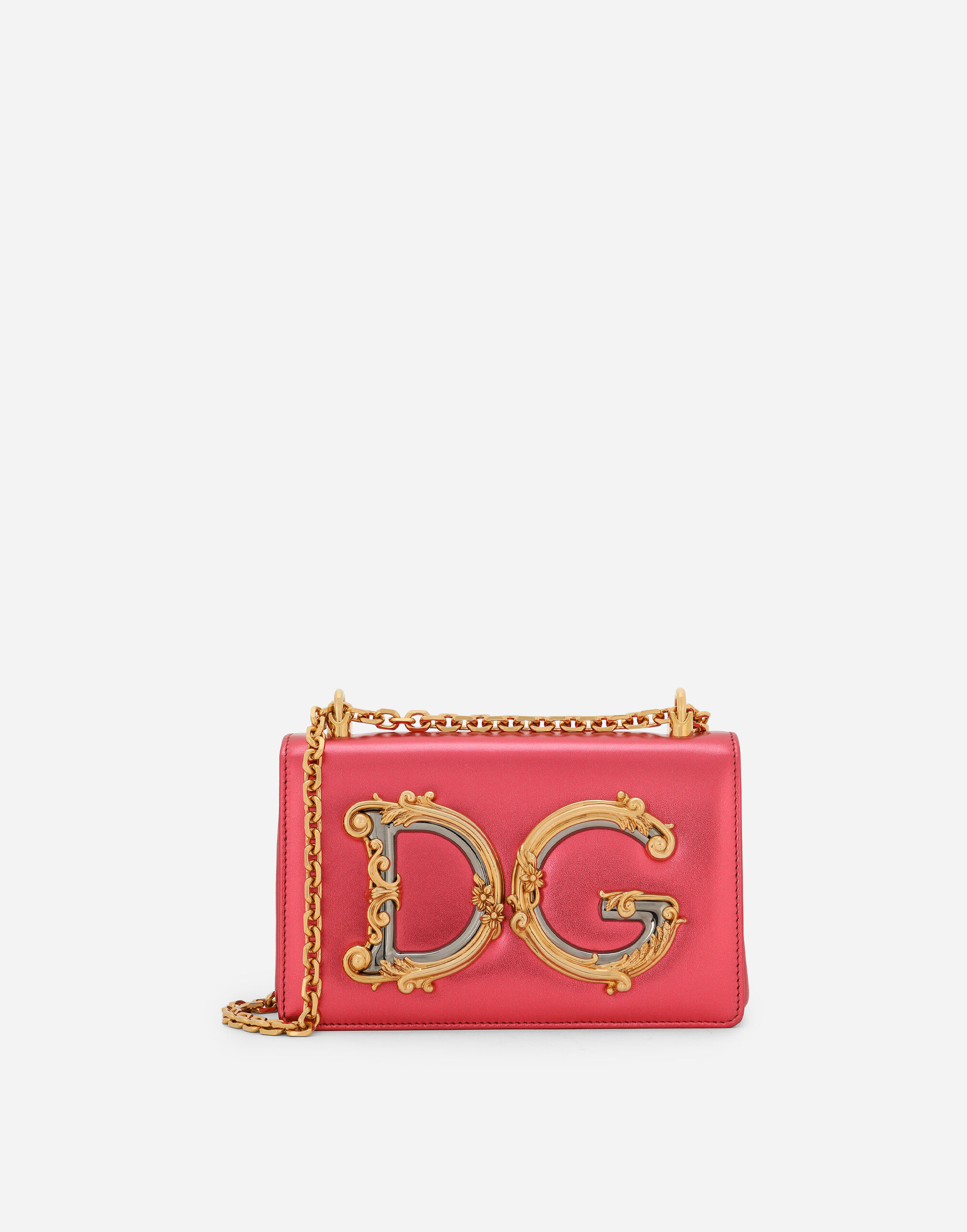 Dolce & Gabbana Tasche DG Girls aus Mordoré-Nappaleder Mehrfarbig BB2211AW384