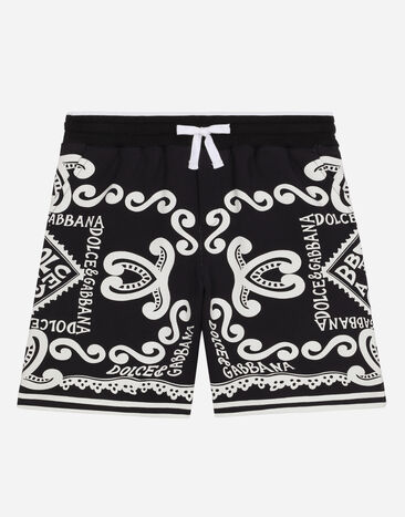 Dolce & Gabbana Jersey shorts with Marina print Print L4JQT4II7EF