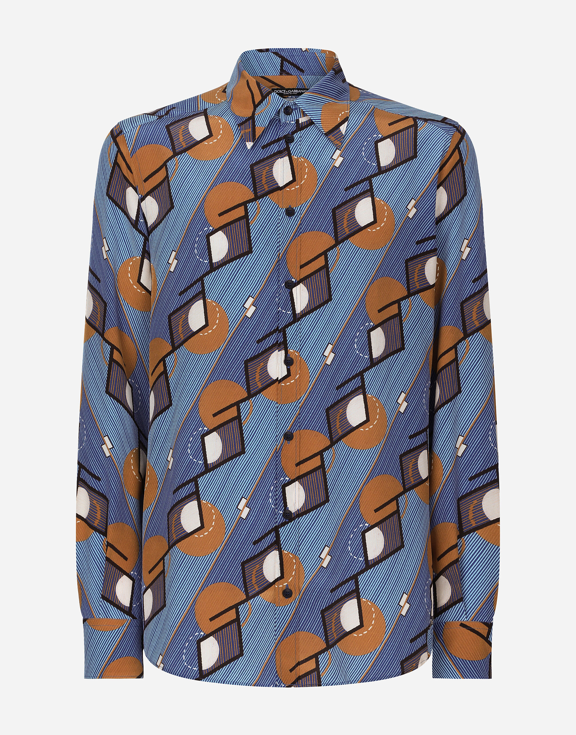 ${brand} Printed silk Martini-fit shirt ${colorDescription} ${masterID}