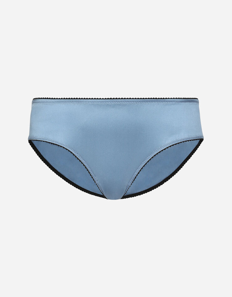 Dolce & Gabbana Slip en satin Bleu Clair O2B23TONO13