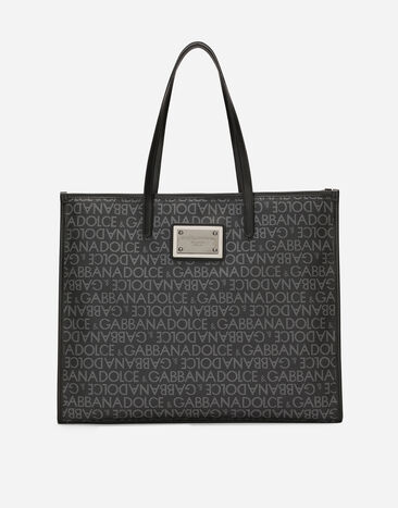 ${brand} Großer Shopper aus beschichtetem Jacquard ${colorDescription} ${masterID}