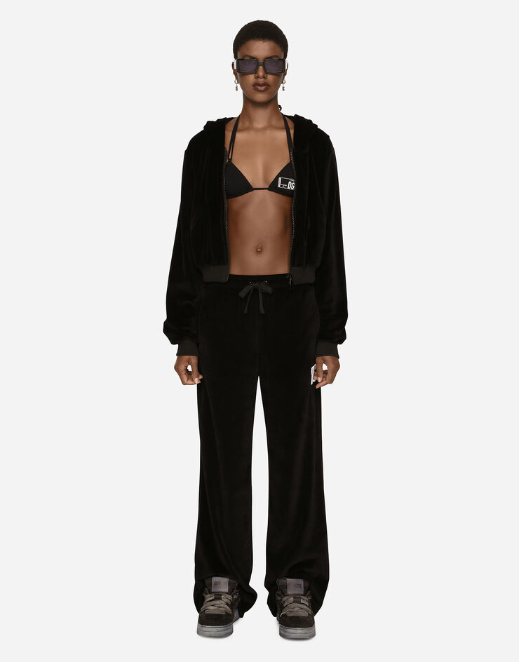 | jogging embroidery with DGVIB3 Cotton pants chenille Dolce&Gabbana® Black in for US