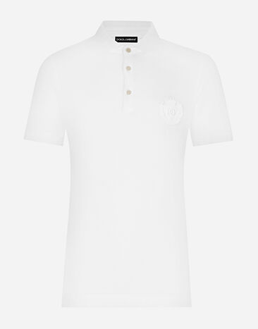 ${brand} Cotton polo-shirt with DG logo embroidery ${colorDescription} ${masterID}