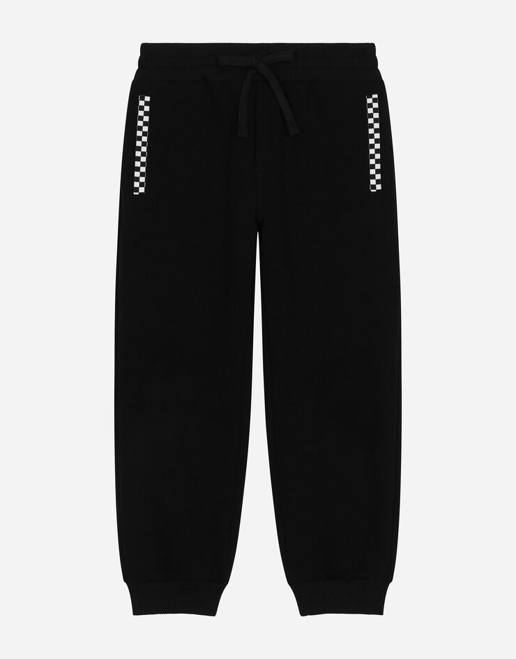 Dolce & Gabbana Pantalon de jogging en jersey Noir L4JPJEII7E9