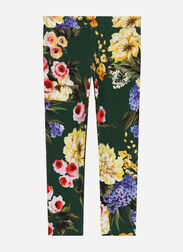 Interlock leggings with camellia print in Imprima for Girls