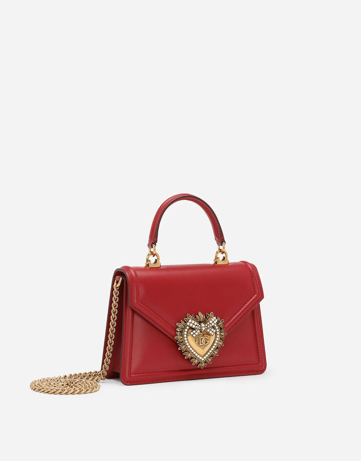 Small calfskin Devotion bag in Red for Women | Dolce&Gabbana®