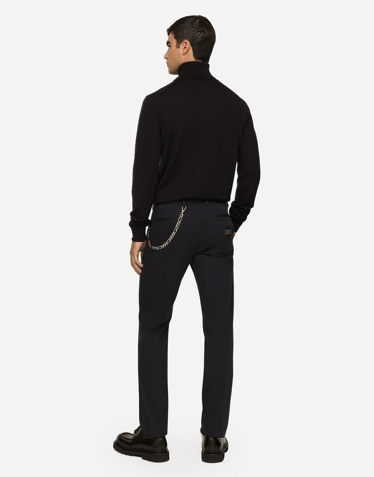 Dondup Gaubert men's trousers in modal and stretch cotton Moro