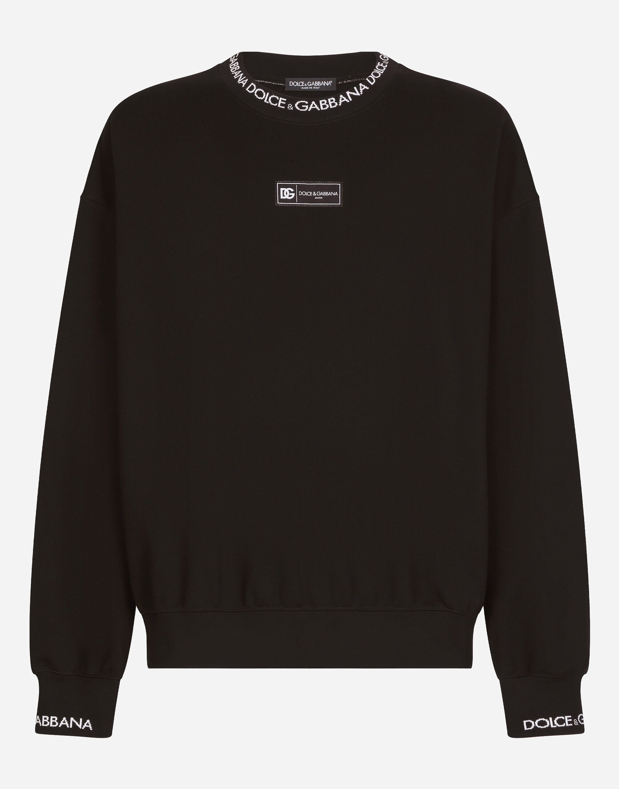 ${brand} Round-neck sweatshirt with Dolce&Gabbana logo ${colorDescription} ${masterID}