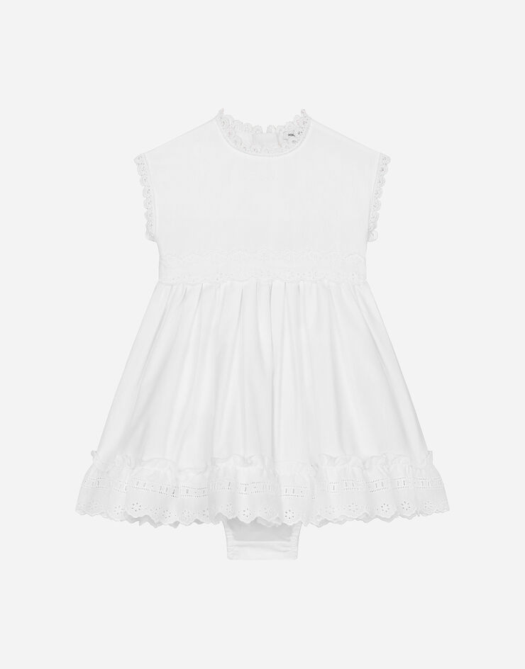 Dolce & Gabbana Poplin dress with Dolce&Gabbana logo White L23DZ3FU5GK