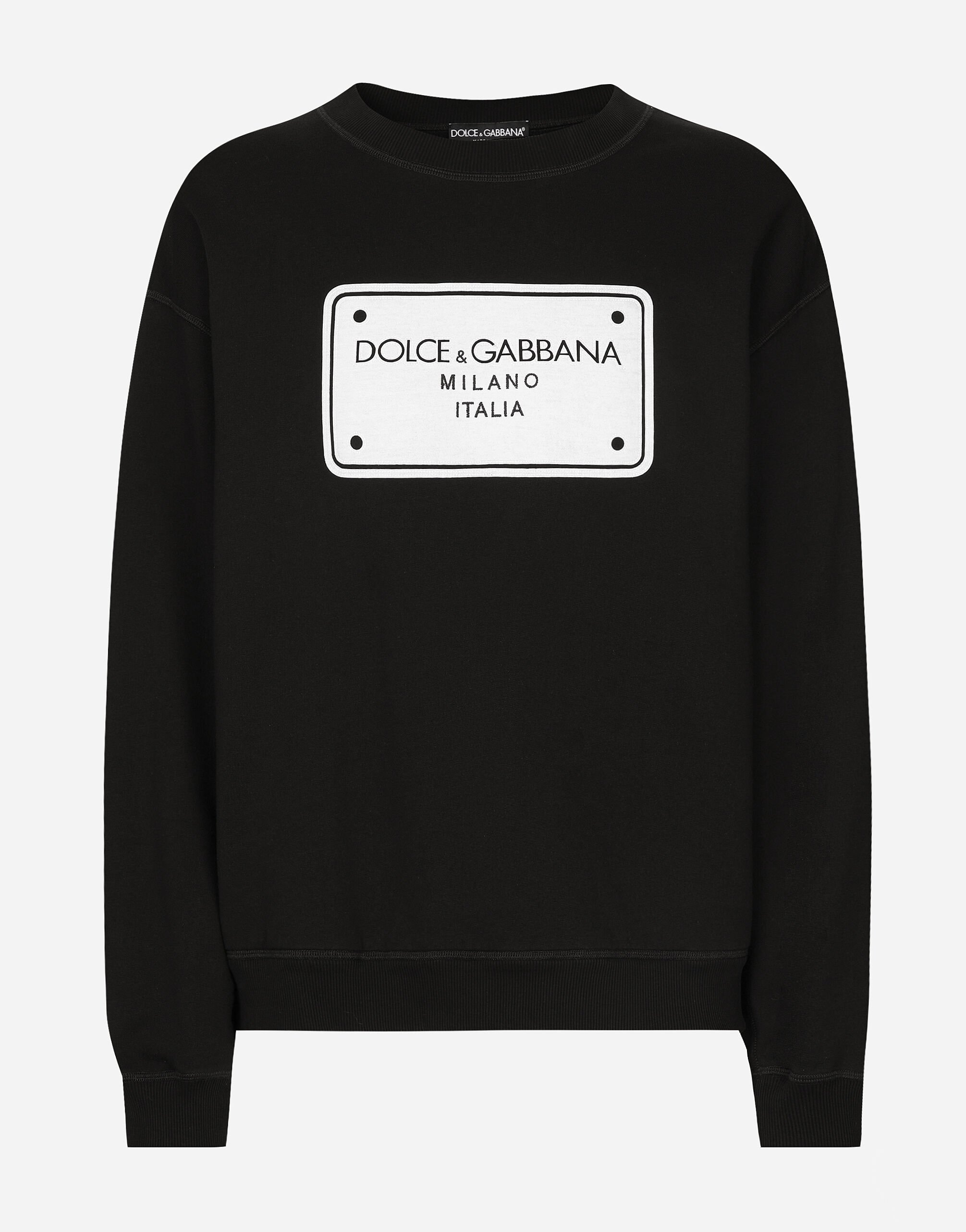 ${brand} Jersey sweatshirt with DG logo tag embroidery ${colorDescription} ${masterID}