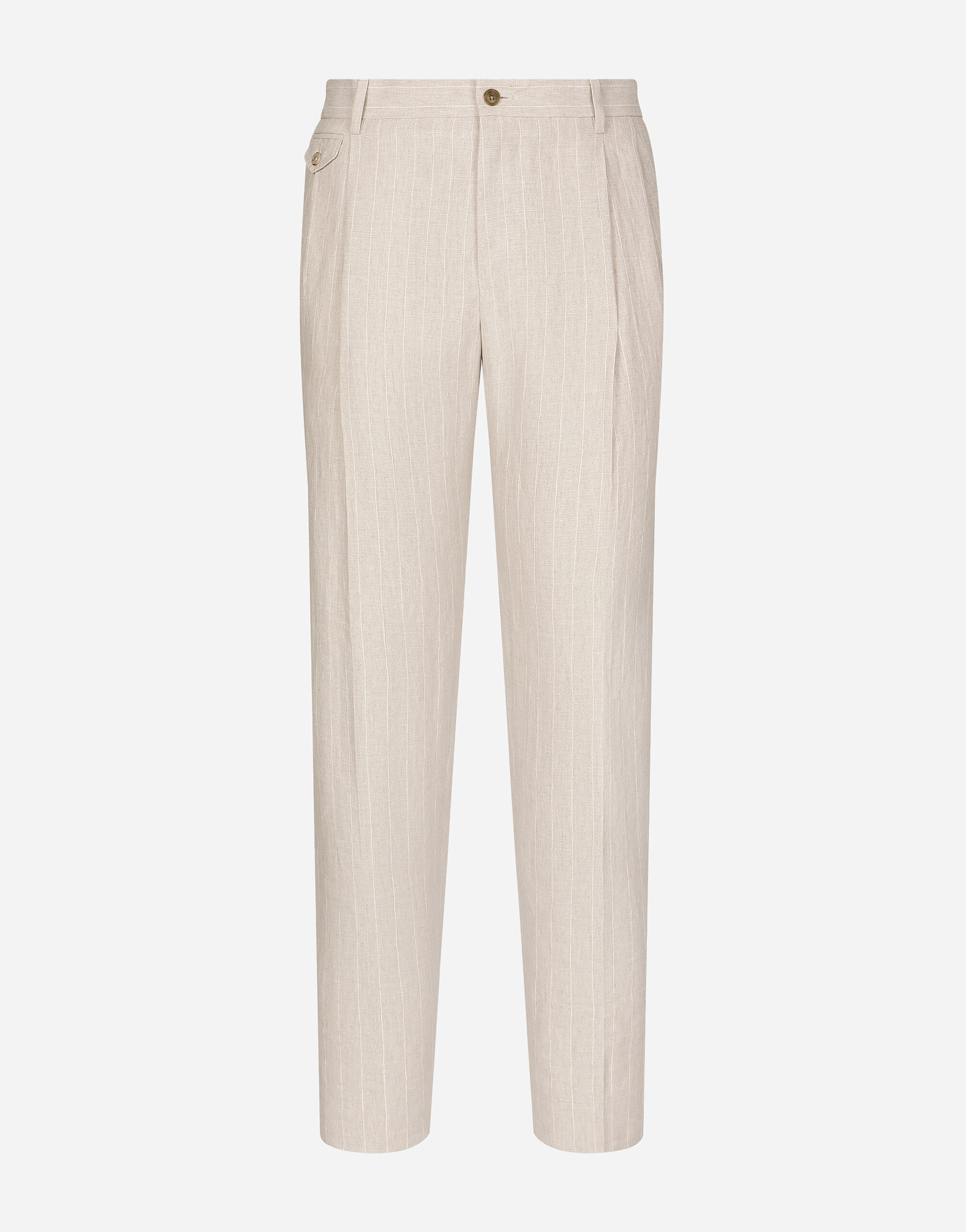 Dolce & Gabbana Pantalon en lin à rayures tennis Imprimé GVRMATHI1SV