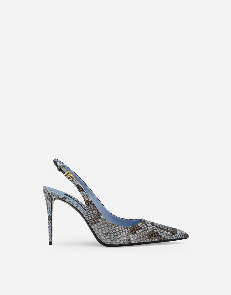 Dolce & Gabbana Python skin slingbacks Light Blue CG0774A2111