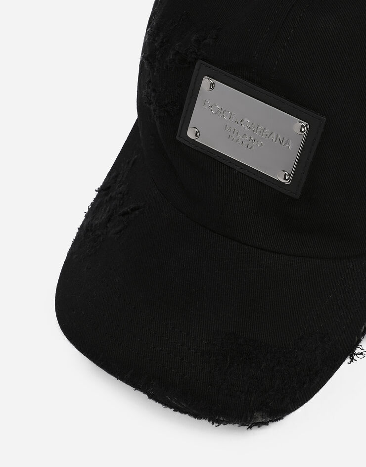 Dolce&Gabbana Cotton twill baseball cap Noir GH860AFU6X8