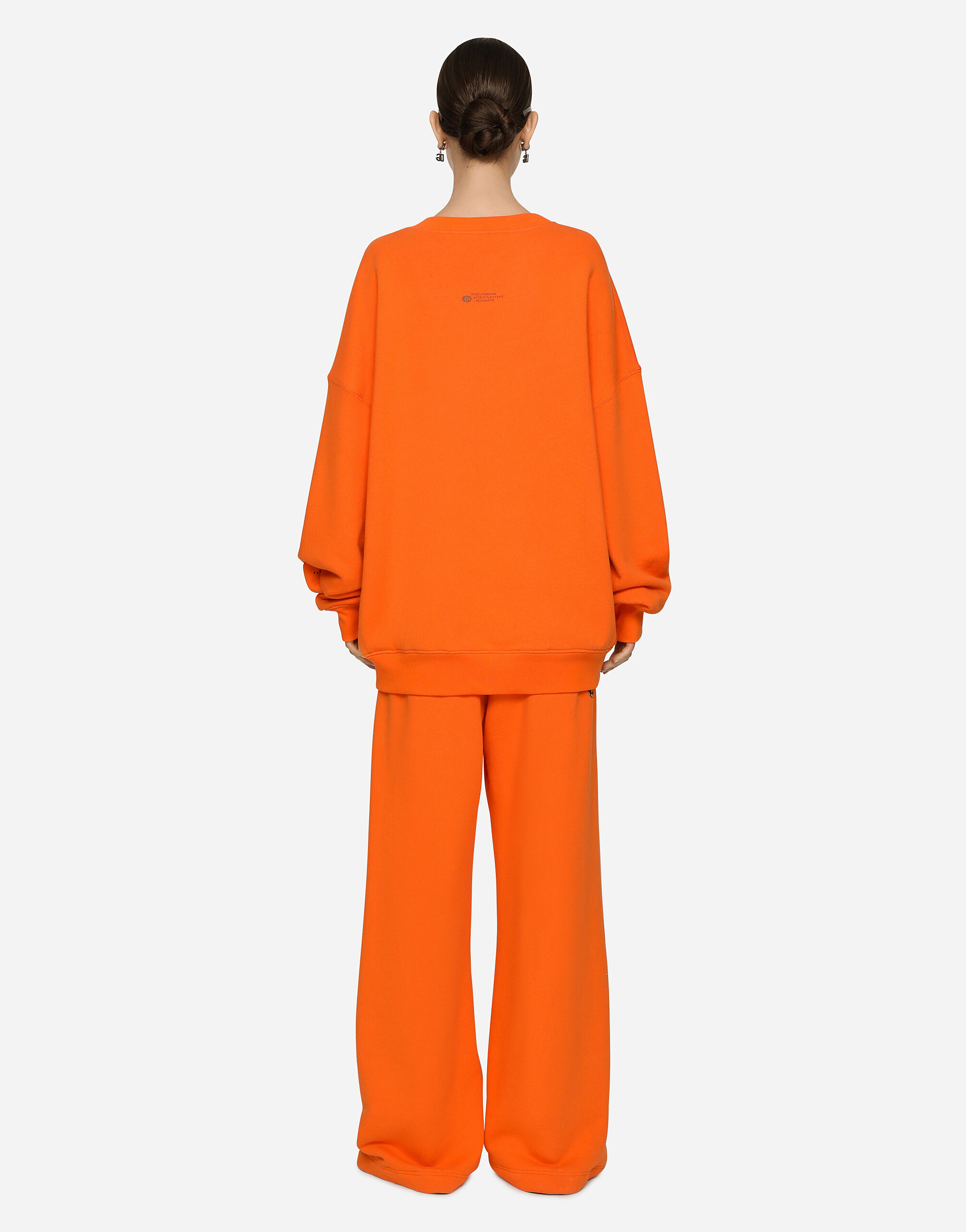 FELPA GIROC.MAN.LUNG in Orange for for Women | Dolce&Gabbana®