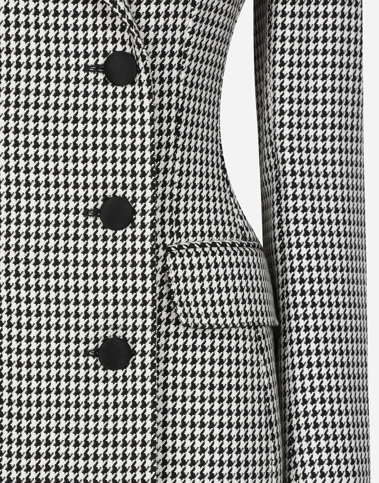 Dolce & Gabbana Double-breasted houndstooth jacket Multicolor F27BKTFQ3F1