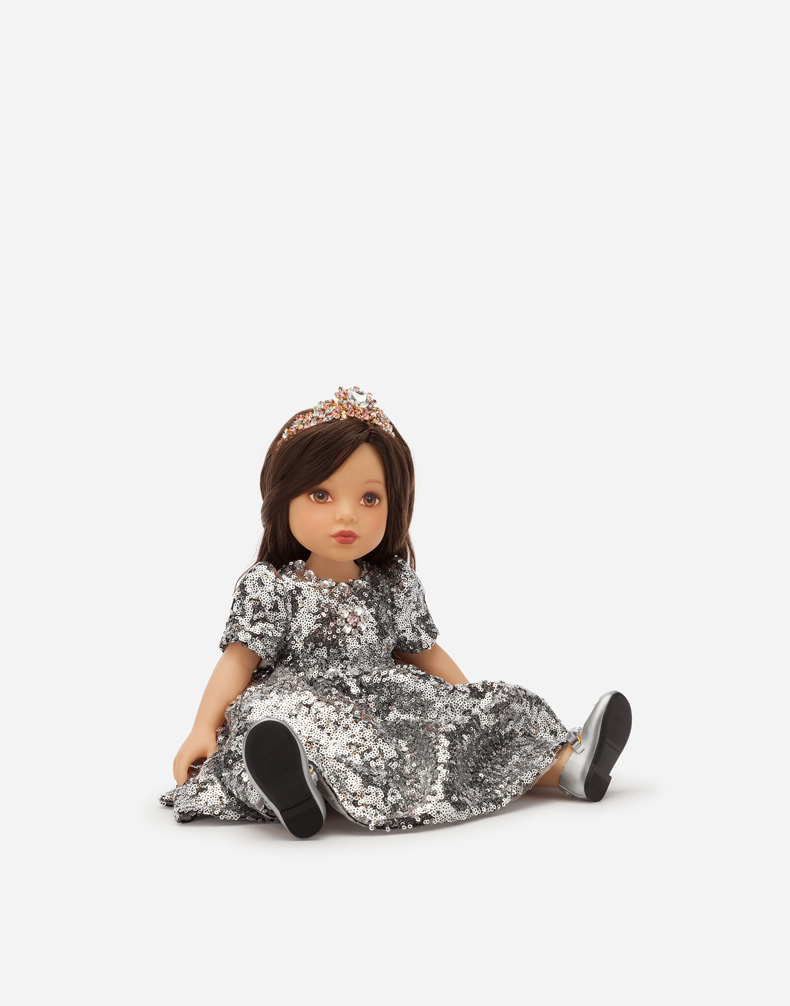 Doll with sequined dress in Multicolor for Girls | Dolce&Gabbana®