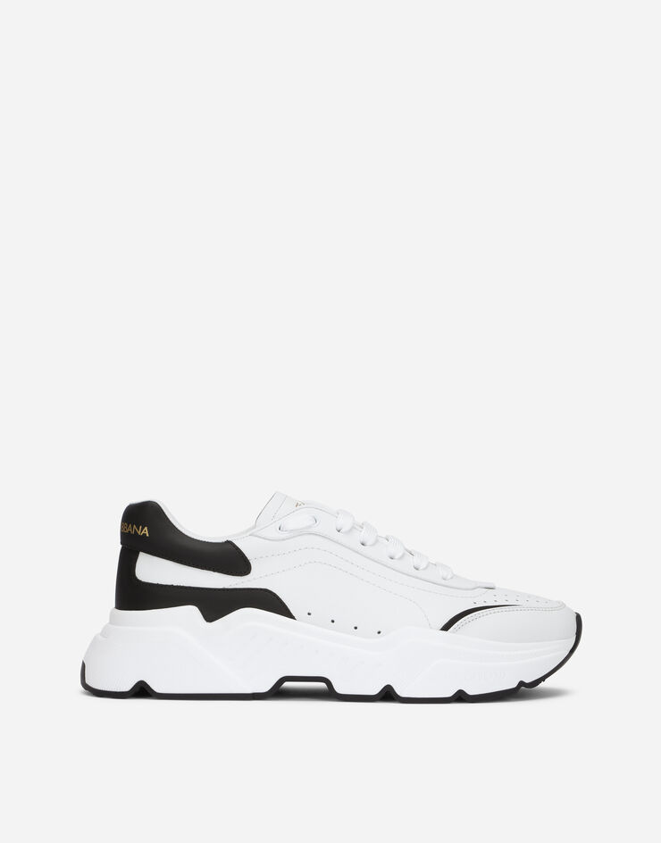 Daymaster sneakers in nappa calfskin in White/Black for Men | Dolce ...