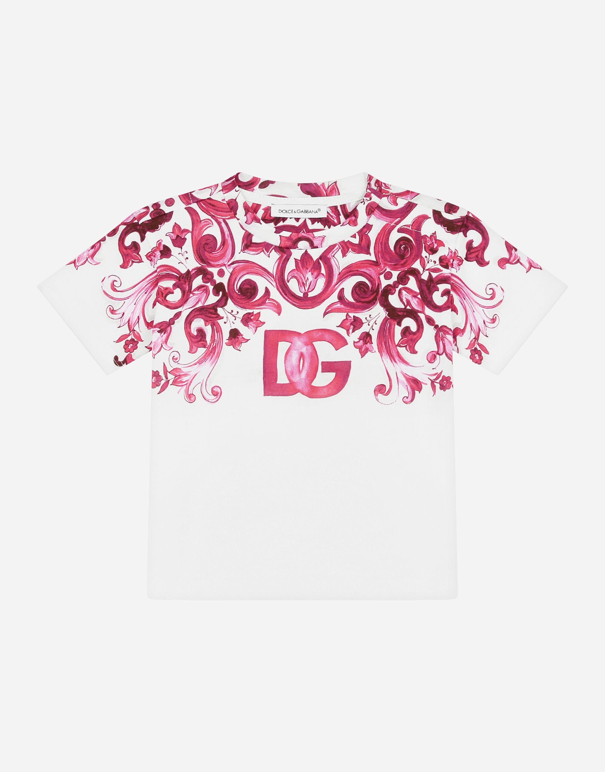 Dolce & Gabbana Jersey-T-Shirt Majolika-Print Drucken L2JTKTII7DS
