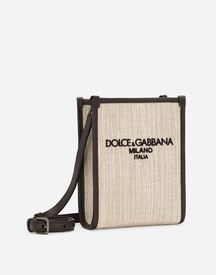 Dolce & Gabbana Bolso shopper pequeño de lona Beige BM3025AN233